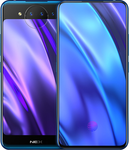 BBK VIVO NEX Cell Phone Double Screen Edition Blue Purple 128GB ROM 10GB RAM 6.39-Inch Brand New Original